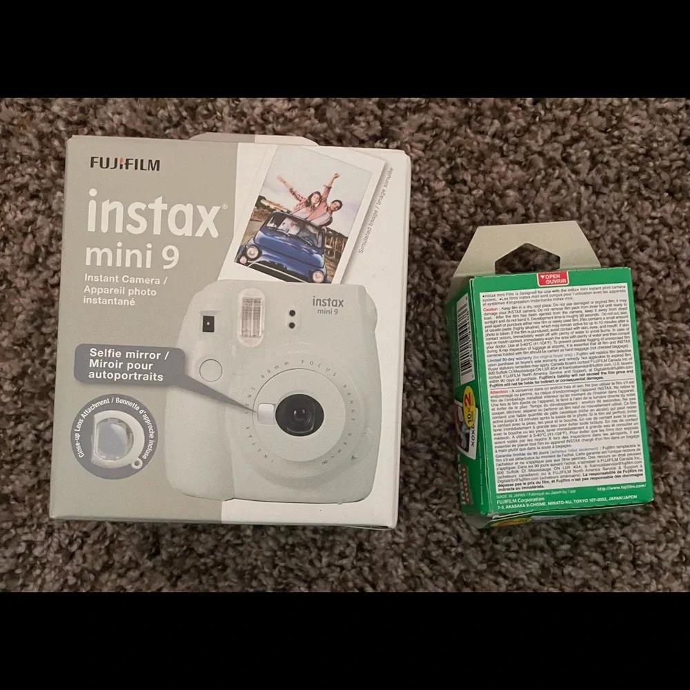 Fuji instagram mini 9 camera and film